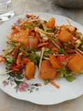 Ensalada con calabacín al horno 🥕🍅