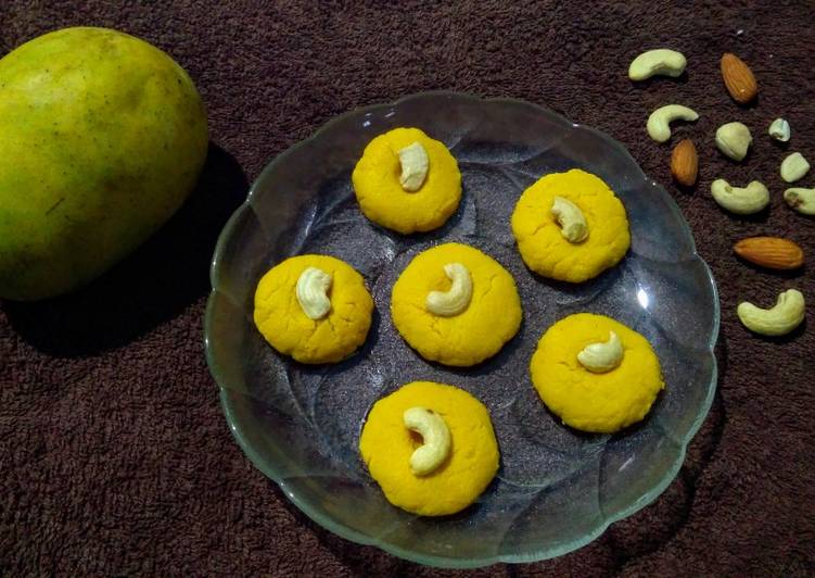 Simple Way to Make Favorite Mango Sandesh / Mango peda