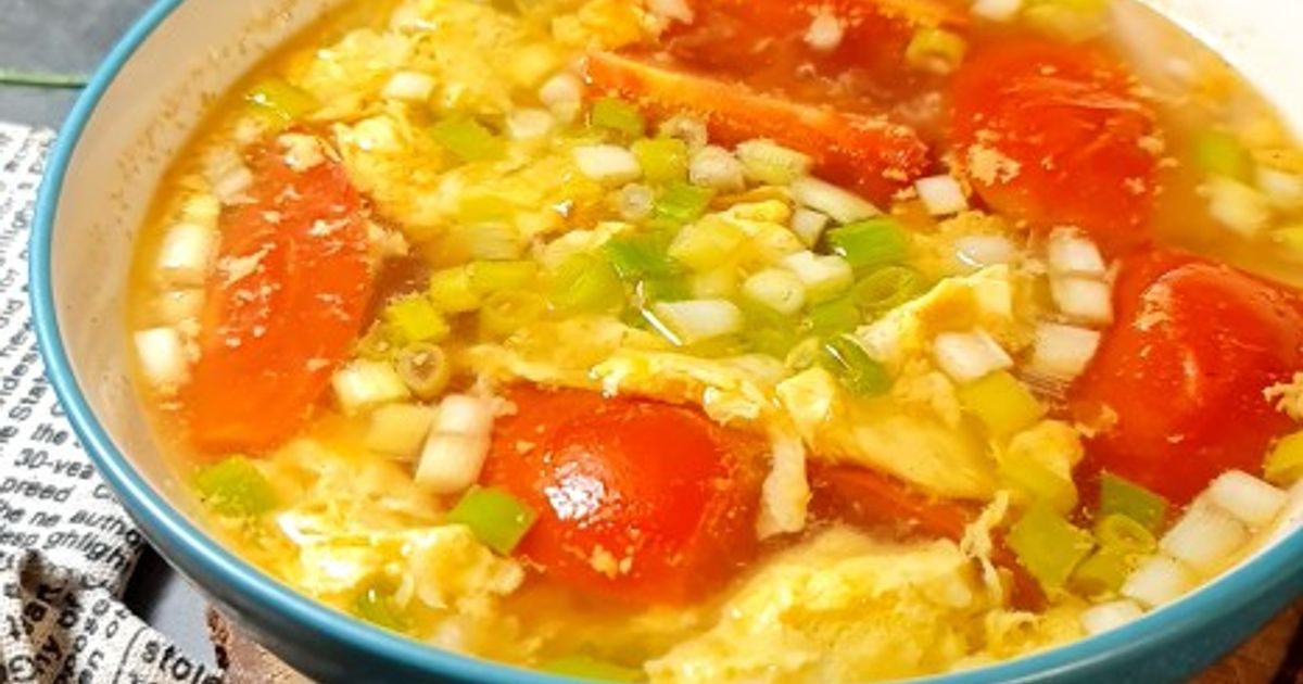 Resep Tan Hua Tang (Sup Tomat Telur) oleh Windu Restina - Cookpad