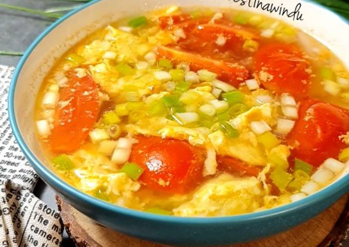 Tan Hua Tang (Sup Tomat Telur) foto resep utama