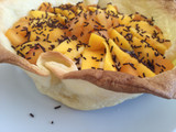 Canasta de crema pastelera y fruta