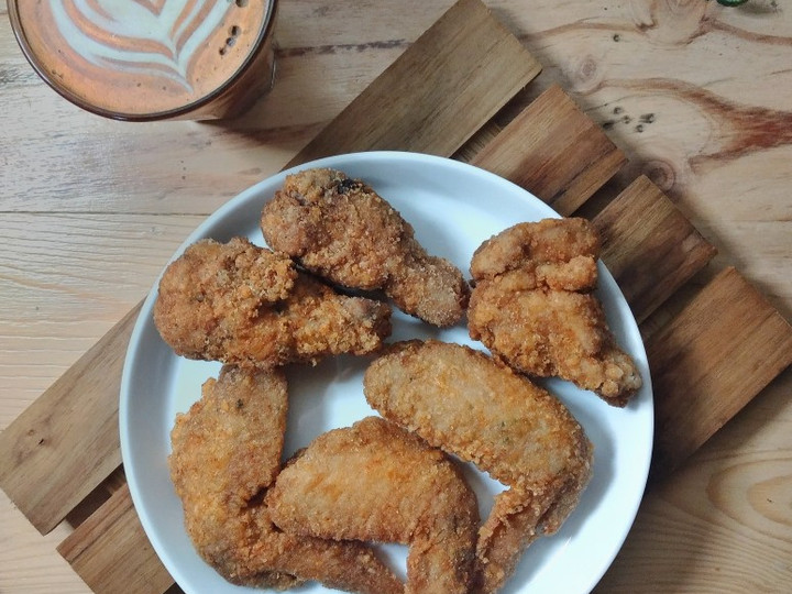 Resep Sayap Ayam Goreng Tepung Bumbu Putih yang Lezat Sekali