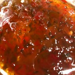 A picture of Jalapeño habanero jelly.