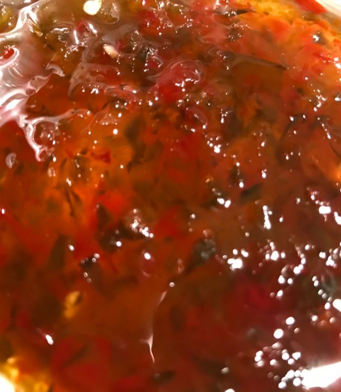 A picture of Jalapeño habanero jelly.