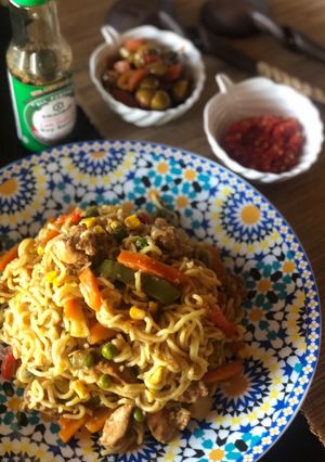 عکسی از دستور نودل سبزیجات