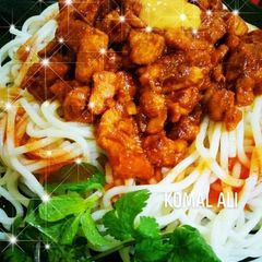 A picture of Chicken tikka pasta.