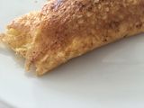 Tortilla de tomate frito con queso 