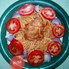 A picture of Jollof Spaghetti 🍝.