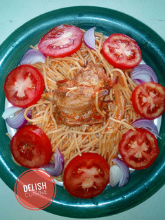A picture of Jollof Spaghetti 🍝.