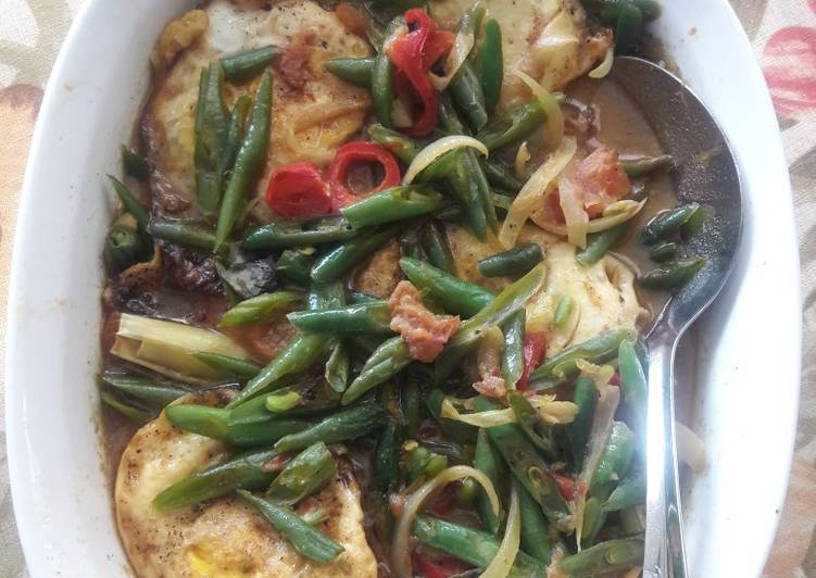 Oseng buncis telor ceplok