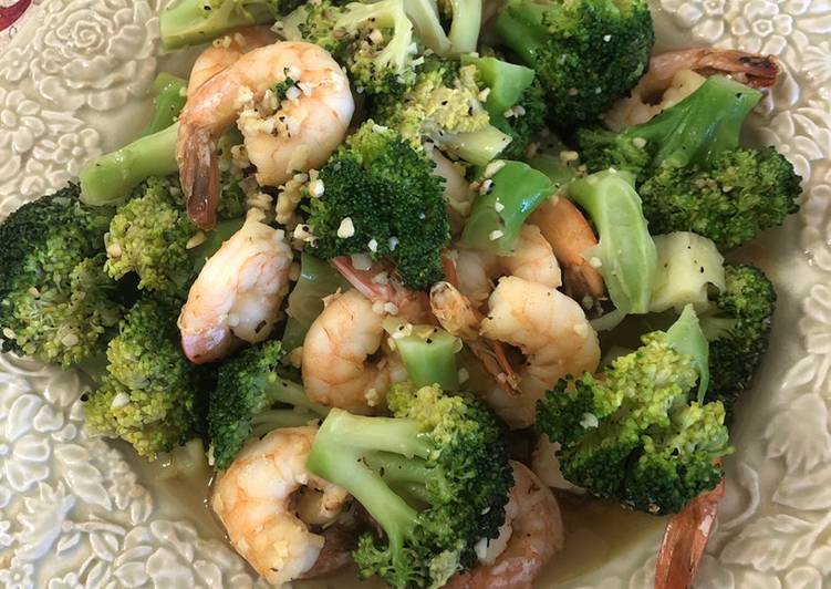 Bahan Menyiapkan Stir fry Broccoli with shrimp Lezat