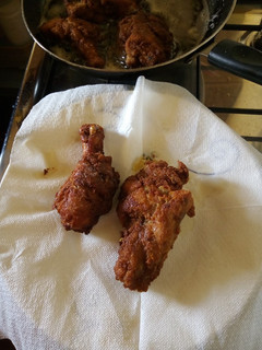 A picture of Chicken (KFC style homemade).
