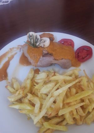 Una foto de Osobuco de pavo al jugo