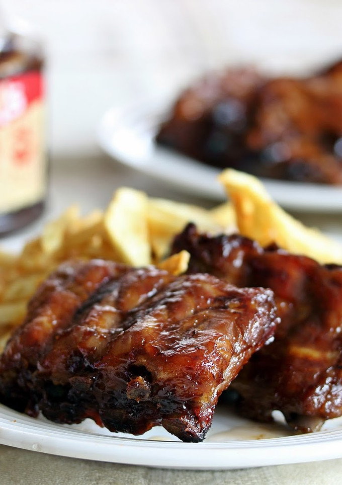 Una foto de Costillas a la barbacoa 