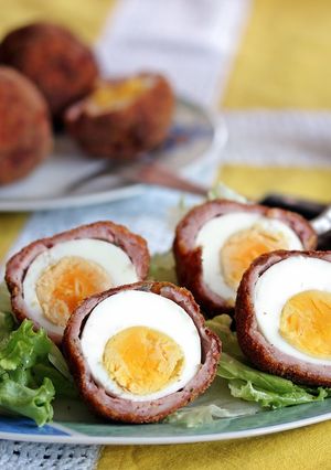 Una foto de Huevos a la escocesa (scotch eggs)