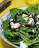 Ensalada de espinacas con queso de cabra 