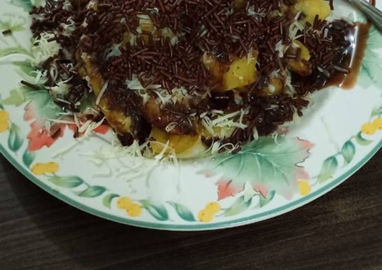 Pisang, coklat mesis dan keju