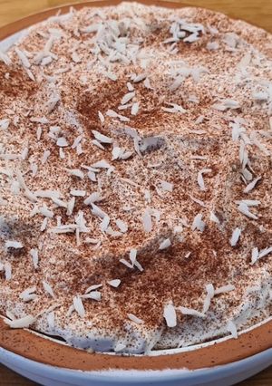 Glutén- és laktózmentes sütés nélküli kókuszos csokoládés tiramisu recept fotója