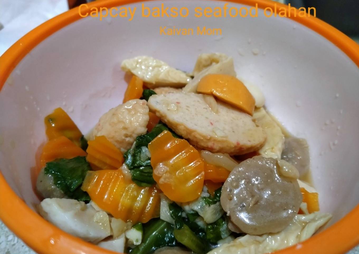 10. Capcay bakso seafood olahan