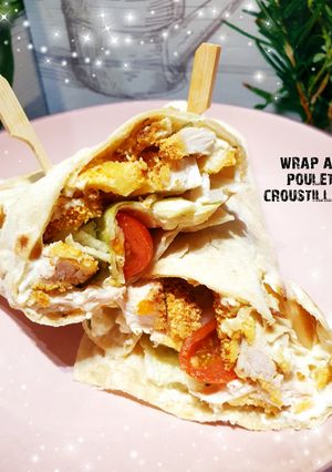 Une photo de Wrap au poulet croustillant 😋