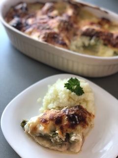 Brokkolis csirkemell besamel mártással recept fotója