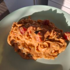 A picture of Creamy Tomato Pasta with Basil, Thyme and Chives.