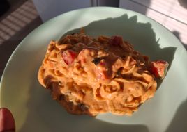 Creamy Tomato Pasta with Basil, Thyme and Chives