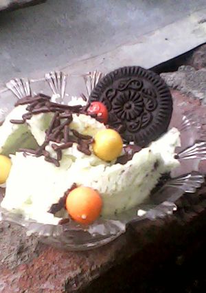 Foto resep Es krim melon oreo
