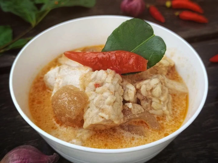 Cara Mudah Membuat Resep 64. Pecel Tahu Tempe Kikil Kulit Sapi yang Bikin Ngiler