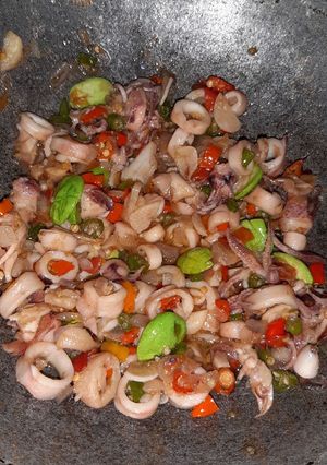 Foto resep Tumis cumi asin pete