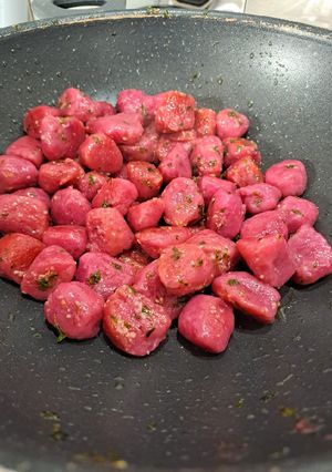 Une photo de Gnocchis de betterave