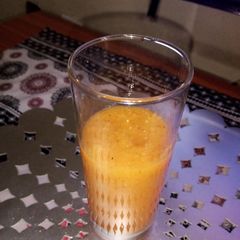 A picture of Smoothy challenge carrot pineapple, orange.