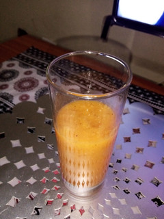 A picture of Smoothy challenge carrot pineapple, orange.