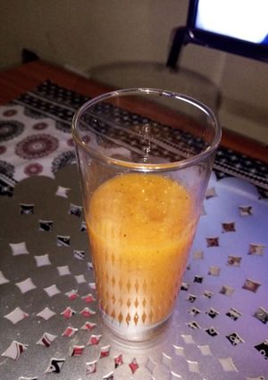 A picture of Smoothy challenge carrot pineapple, orange.