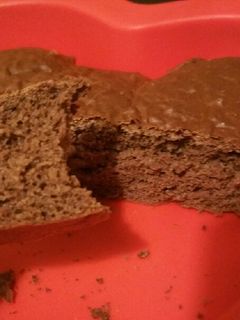 Una foto de Bizcocho fit de chocolate y plátano