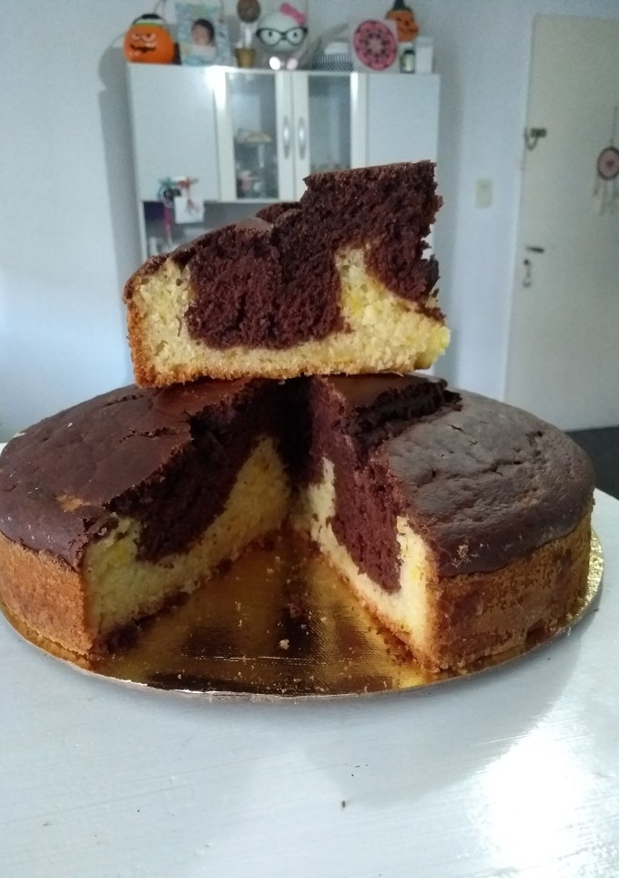 Una foto de Torta marmolada vegana
