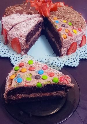 صورة لوصفة كيكه محشيه بالكريما والفراوله