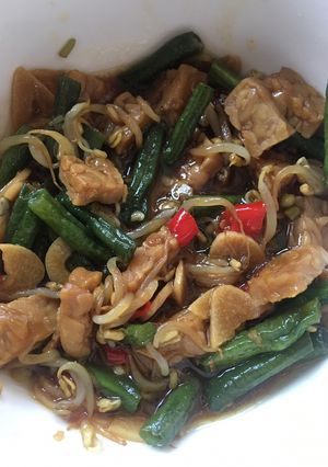Foto resep Oseng kacang panjang tempe tauge