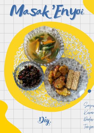 Foto resep Sayur Asem, Kerang Kecap, Dadar Jagung, Tempe Goreng