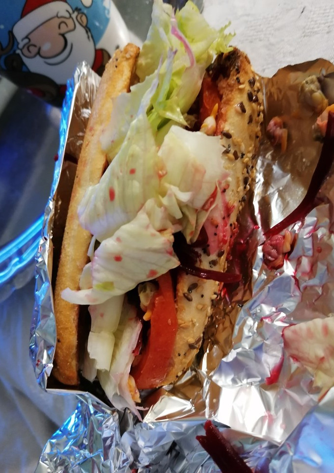 Una foto de Bocadillo súper sano desayuno