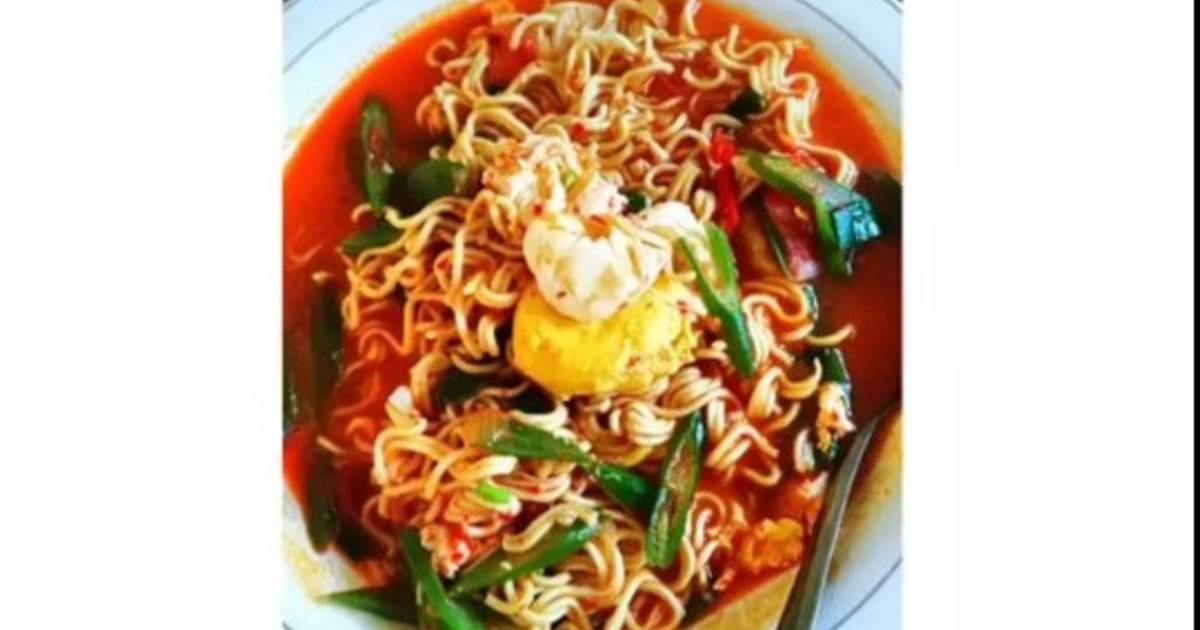 Resep Mie Telur Kuah Pedas Tanpa Penyedap Oleh Cooking By Rihanda Cookpad