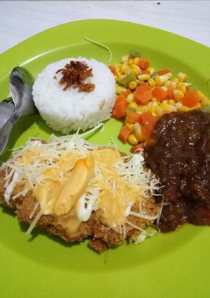 Foto resep Chicken katsu triple cheesy