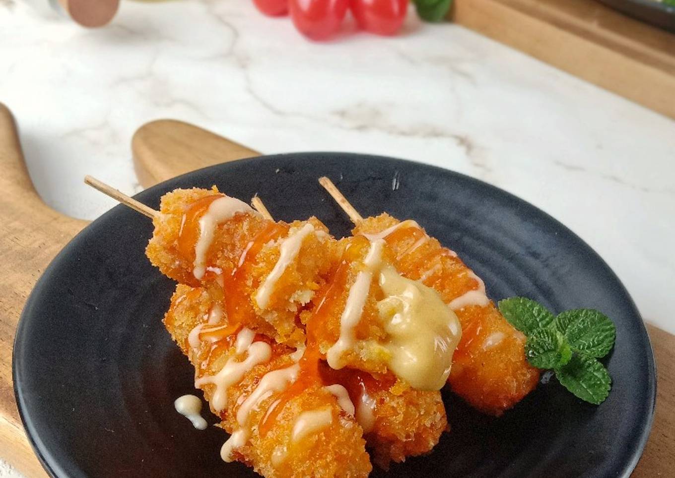 Mini corndog sosis keju simple