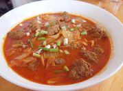 A picture of asian beef meatballs