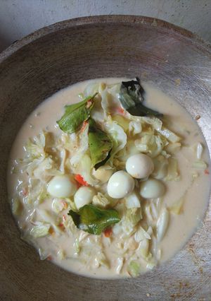 Foto resep Sayur santan kol+kentang+telur puyuh