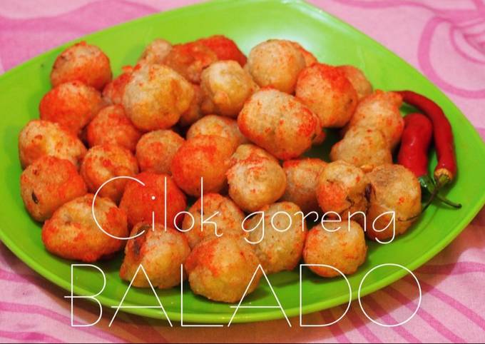 Cilok/cimol goreng balado