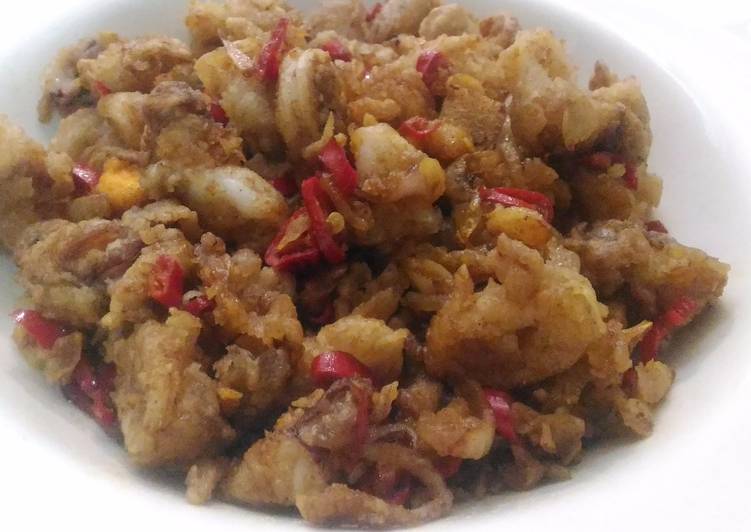 Calamari saus telur asin