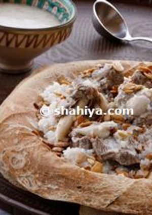 A picture of Nadia's Meat Mansaf.