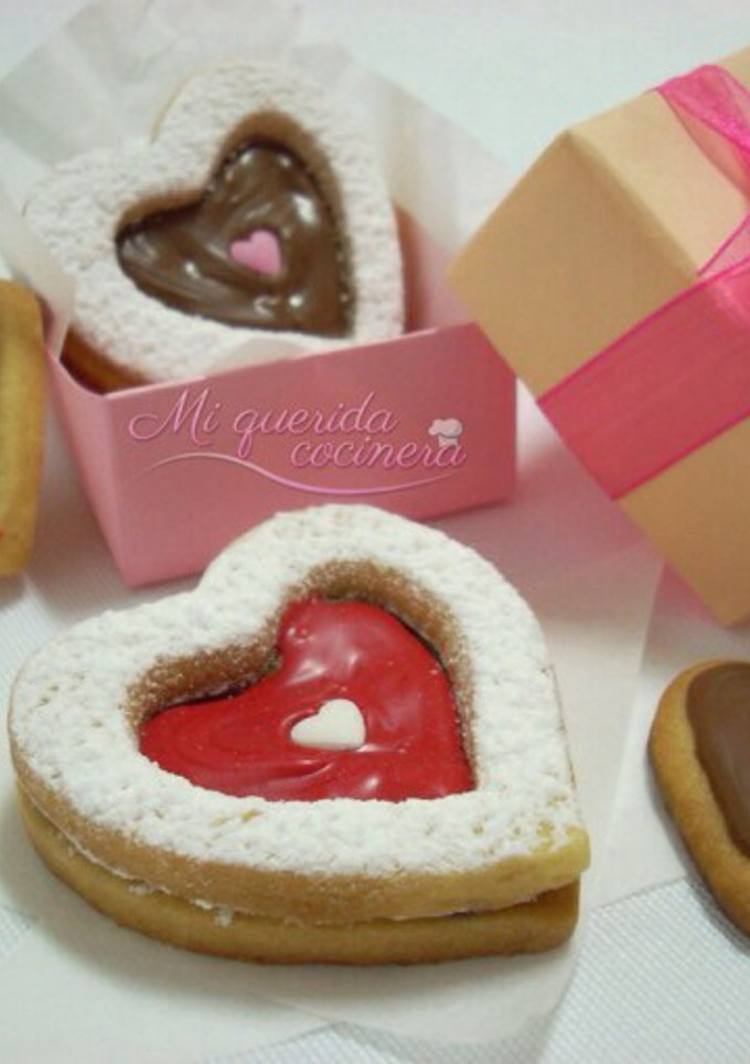 Una foto de Galletas corazón 