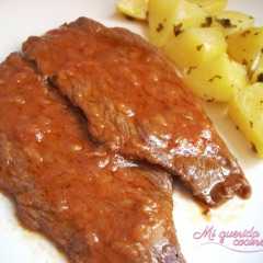 Una foto de Filetes con salsa de cerveza al pimentón 